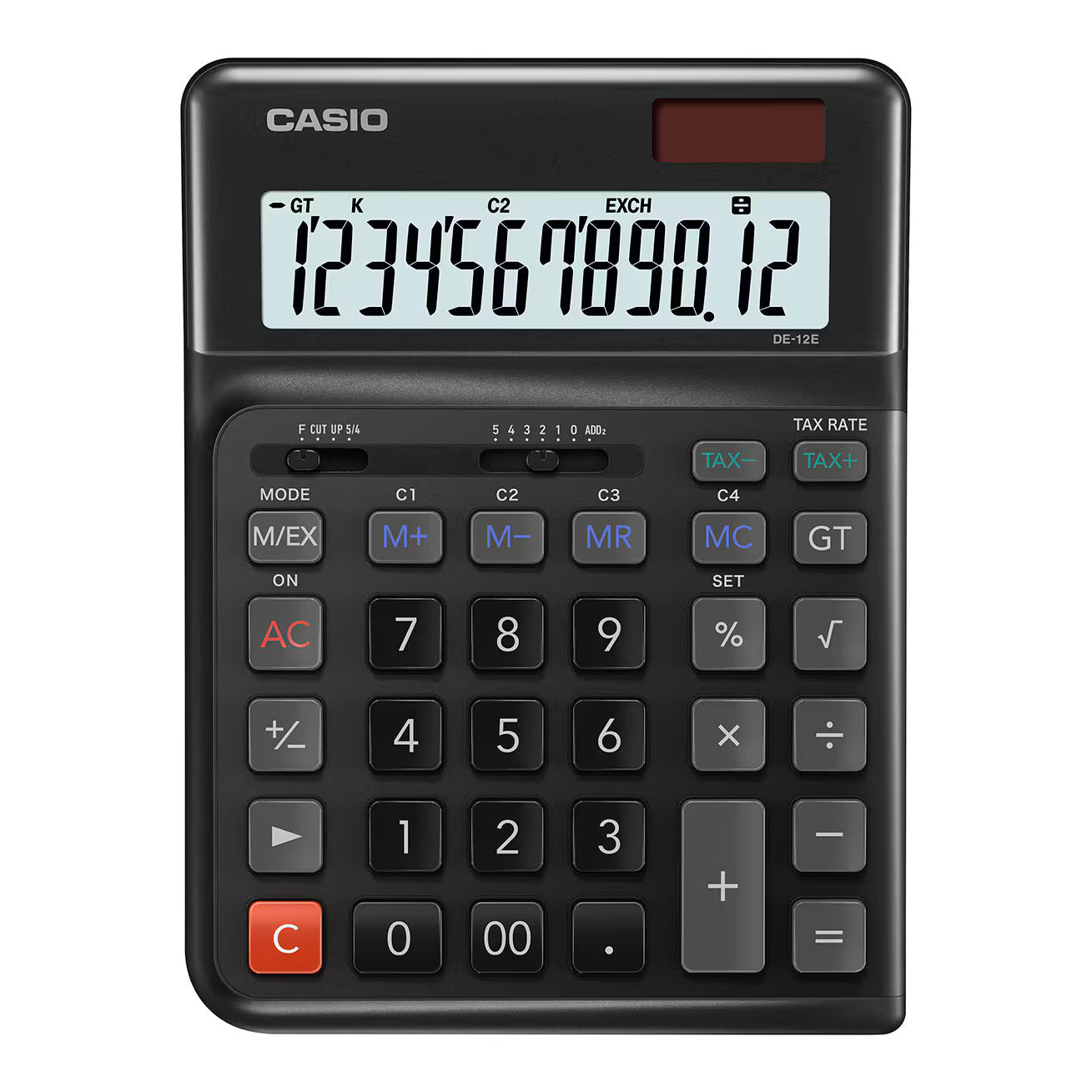 Casio Just/Desk Desktop Type Ergonomic Calculator DE-12E-BK (Retail pr –  City Chain Hong Kong