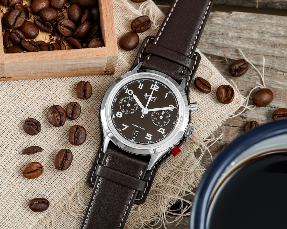 Hanhart X Porsche Fahrer Magazin 417 ES Mocha Flyback Date (H721L.282-L)