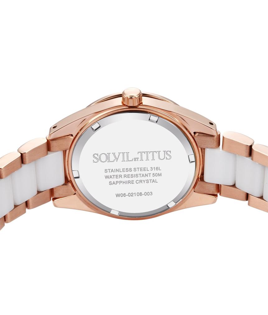 Perse Multi-Function Quartz Stainless Steel & Ceramic Watch (W06-02108-003)