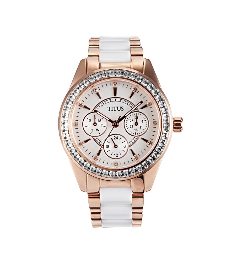 Perse Multi-Function Quartz Stainless Steel & Ceramic Watch (W06-02108-003)