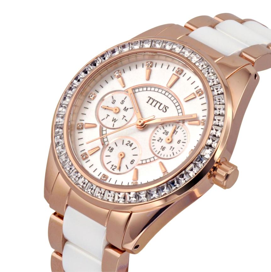 Perse Multi-Function Quartz Stainless Steel & Ceramic Watch (W06-02108-003)
