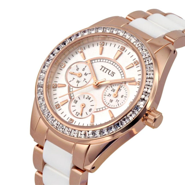 Perse Multi-Function Quartz Stainless Steel & Ceramic Watch (W06-02108-003)