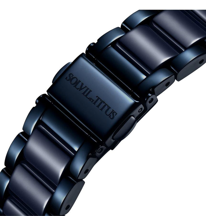 Perse多功能石英不鏽鋼配陶瓷腕錶 (W06-02108-012)