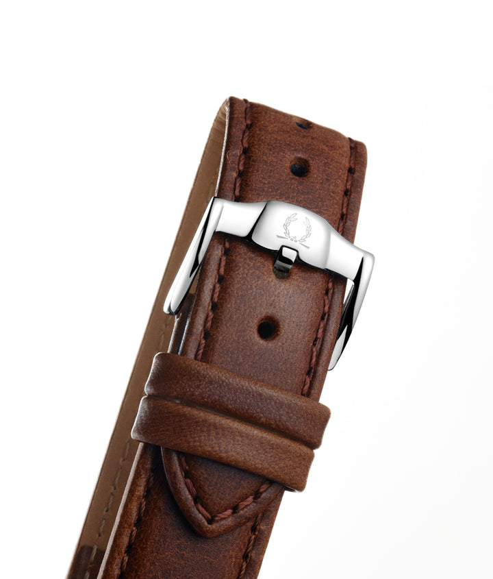 Sonvilier Swiss Made 3 Hands Date Mechanical Leather Watch (W06-02939-005)