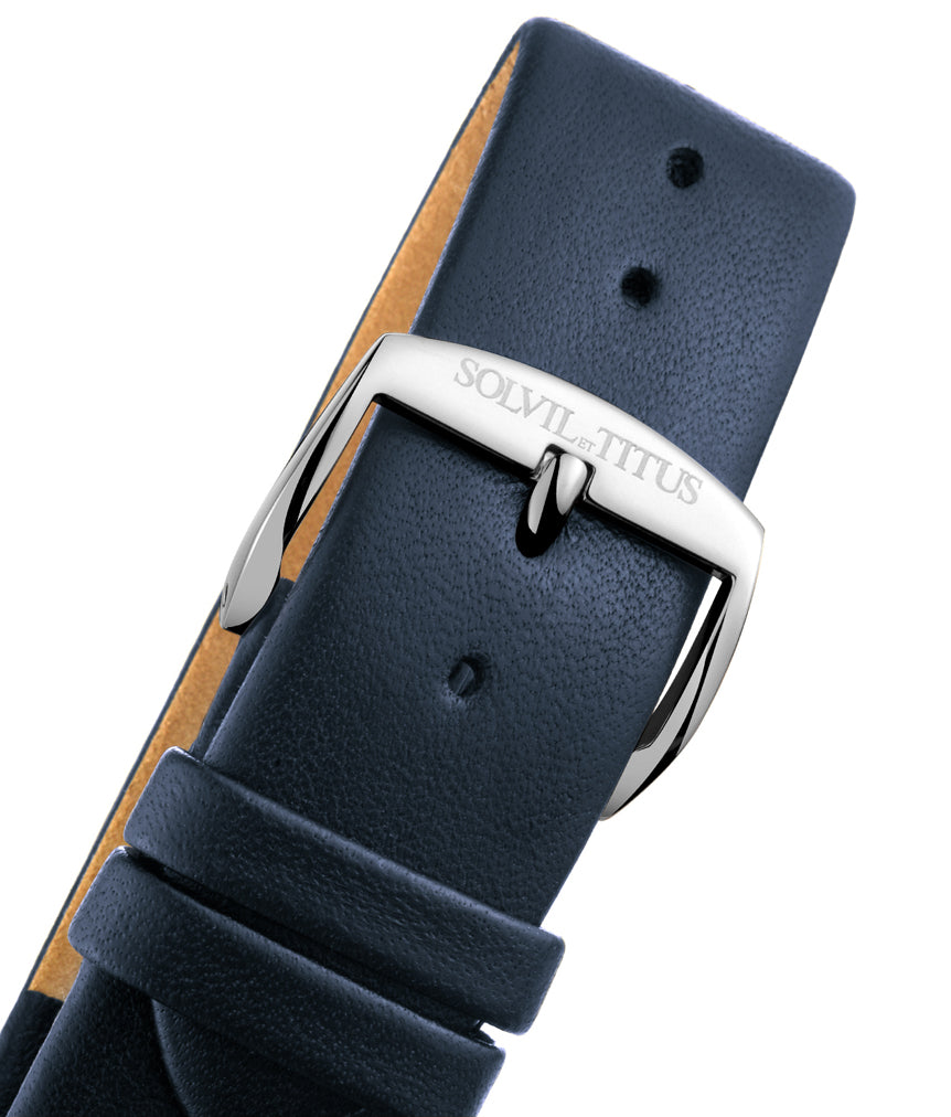 Interlude多功能石英皮革腕錶 (W06-03080-003)