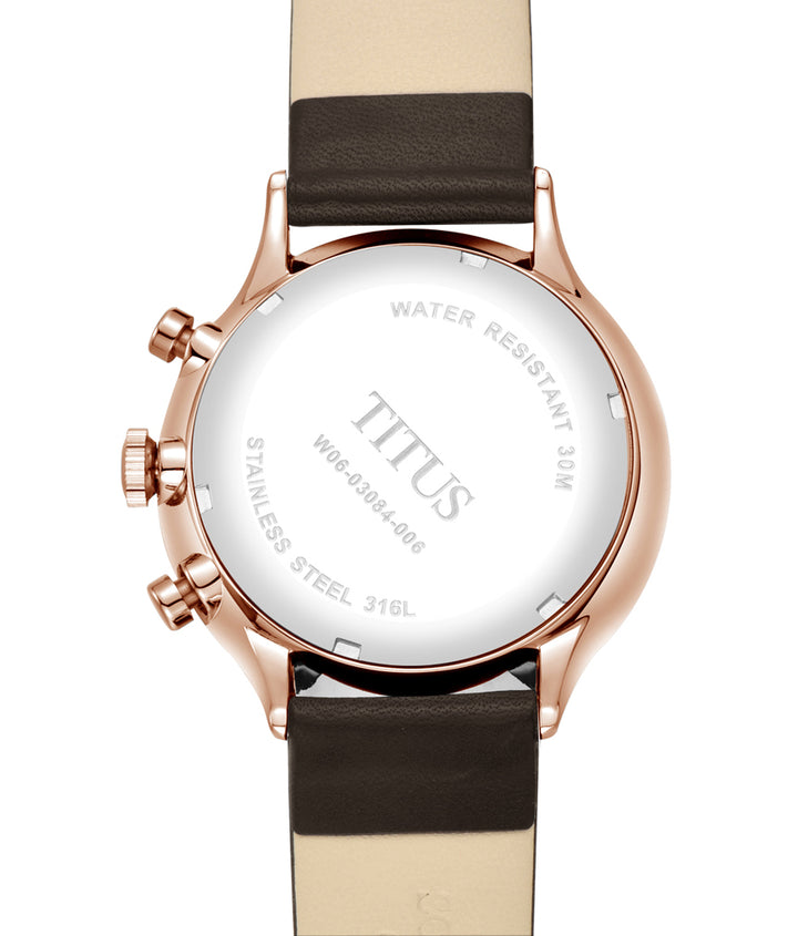 Interlude Multi-Function Quartz Leather Watch (W06-03084-006)