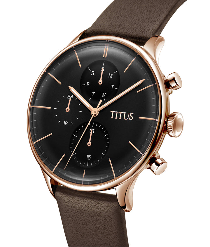 Interlude Multi-Function Quartz Leather Watch (W06-03084-006)