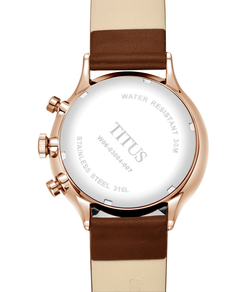 Interlude Multi-Function Quartz Leather Watch (W06-03084-007)