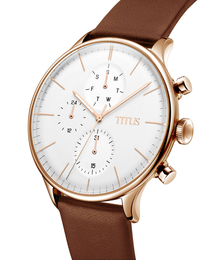 Interlude Multi-Function Quartz Leather Watch (W06-03084-007)