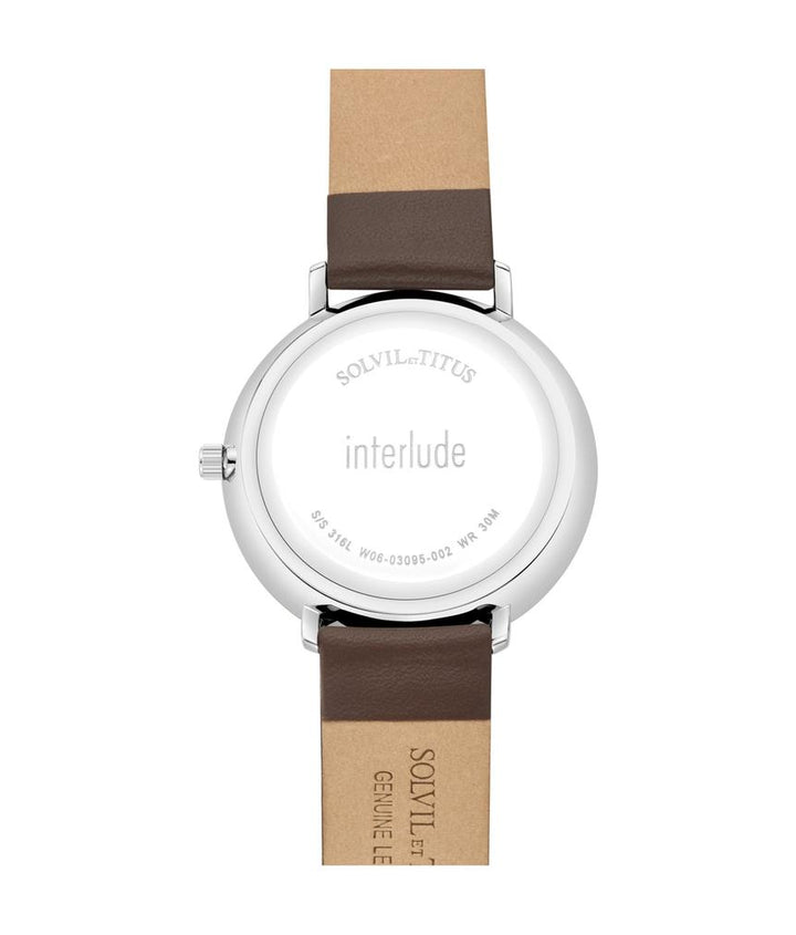 Interlude 3 Hands Quartz Leather Watch W06-03095-002
