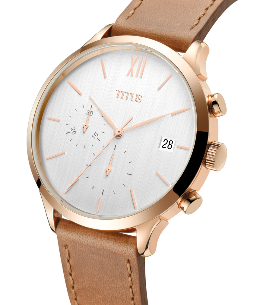 Interlude Chronograph Quartz Leather Watch W06-03101-004