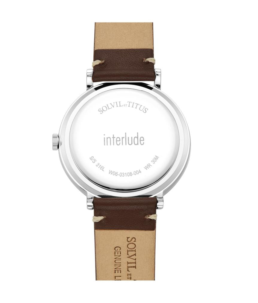 Interlude Multi-Function Quartz Leather Watch W06-03108-004