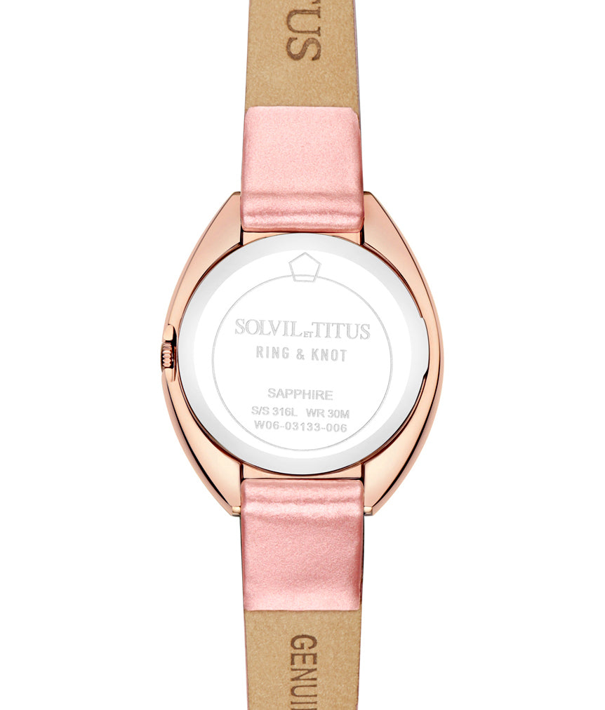 Ring & Knot 2 Hands Quartz Leather Watch  (W06-03133-006)