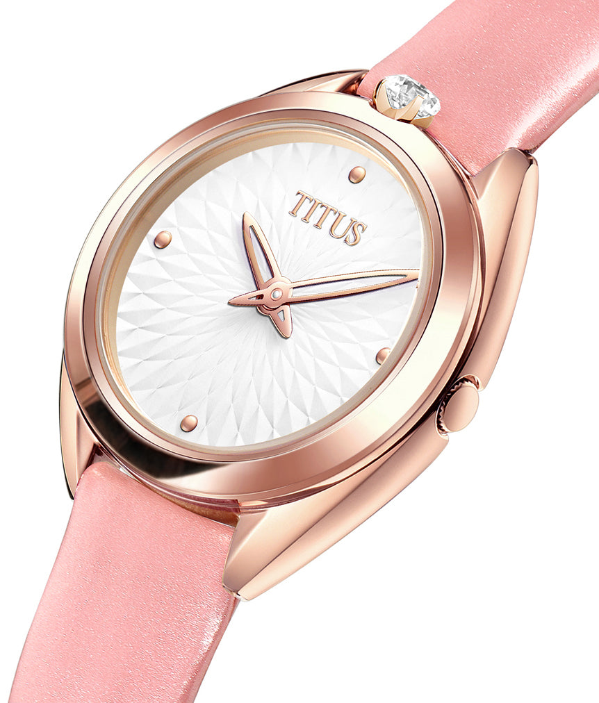 Ring & Knot 2 Hands Quartz Leather Watch  (W06-03133-006)