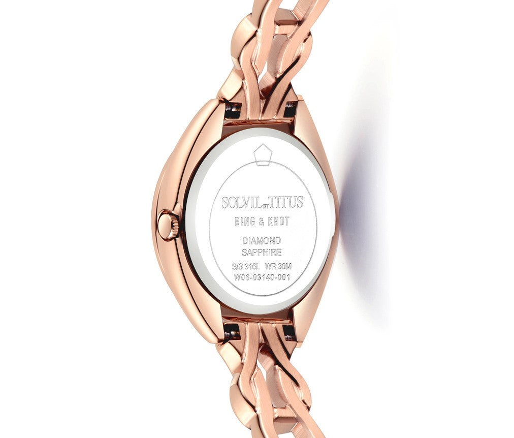 Ring & Knot 2 Hands Quartz Stainless Steel Diamond Watch W06-03140-001