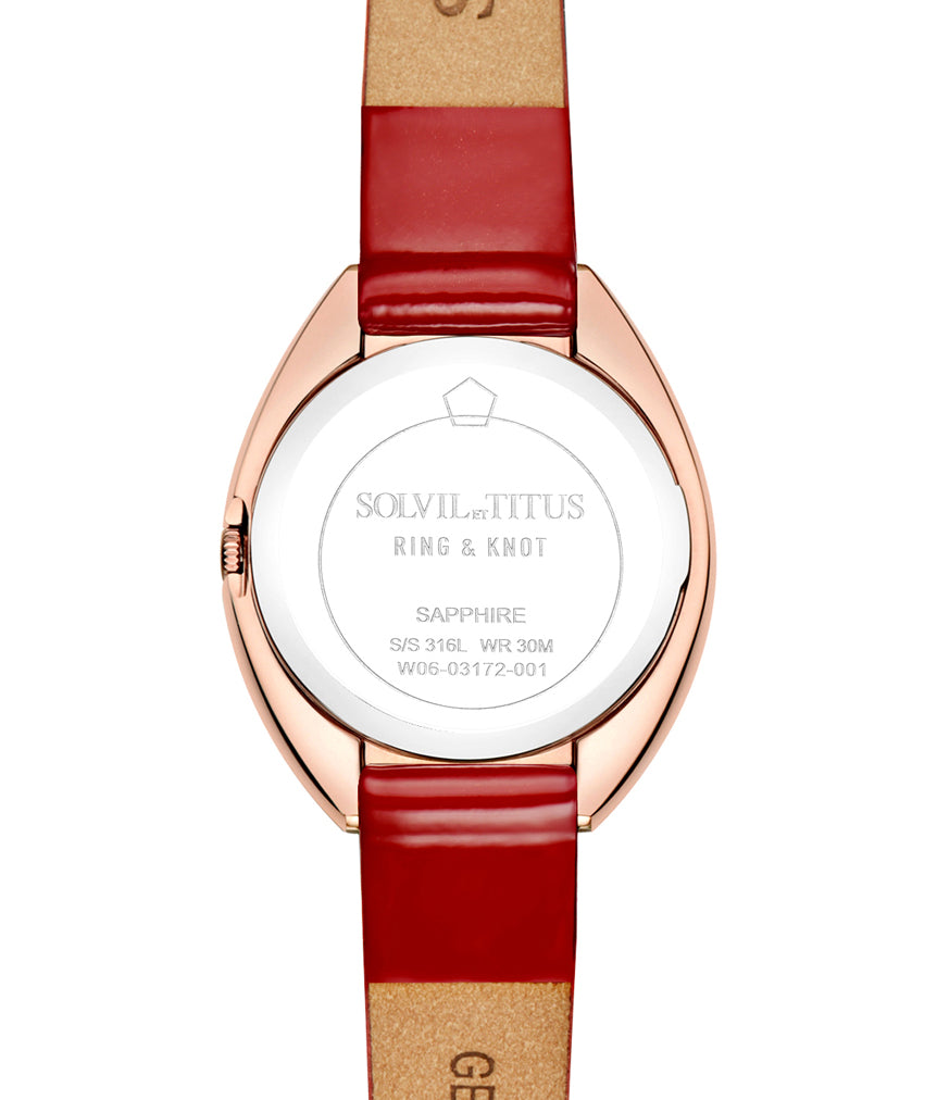 Ring & Knot 2 Hands Quartz Leather Watch (W06-03172-001)