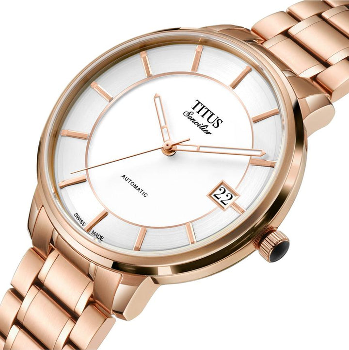 Sonvilier Swiss Made 3 Hands Date Mechanical Stainless Steel Watch (W06-03181-002)