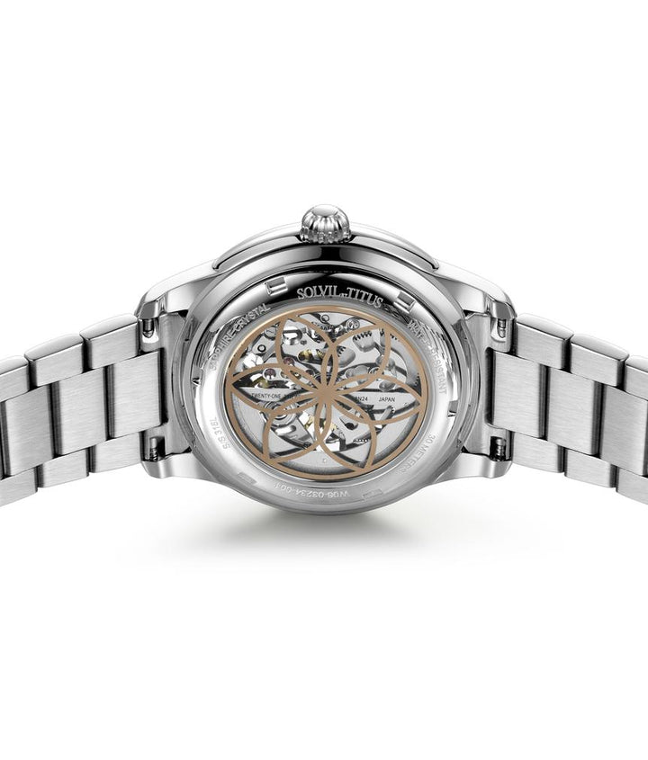Classic 3 Hands Mechanical Skeleton Stainless Steel Watch (W06-03234-001)