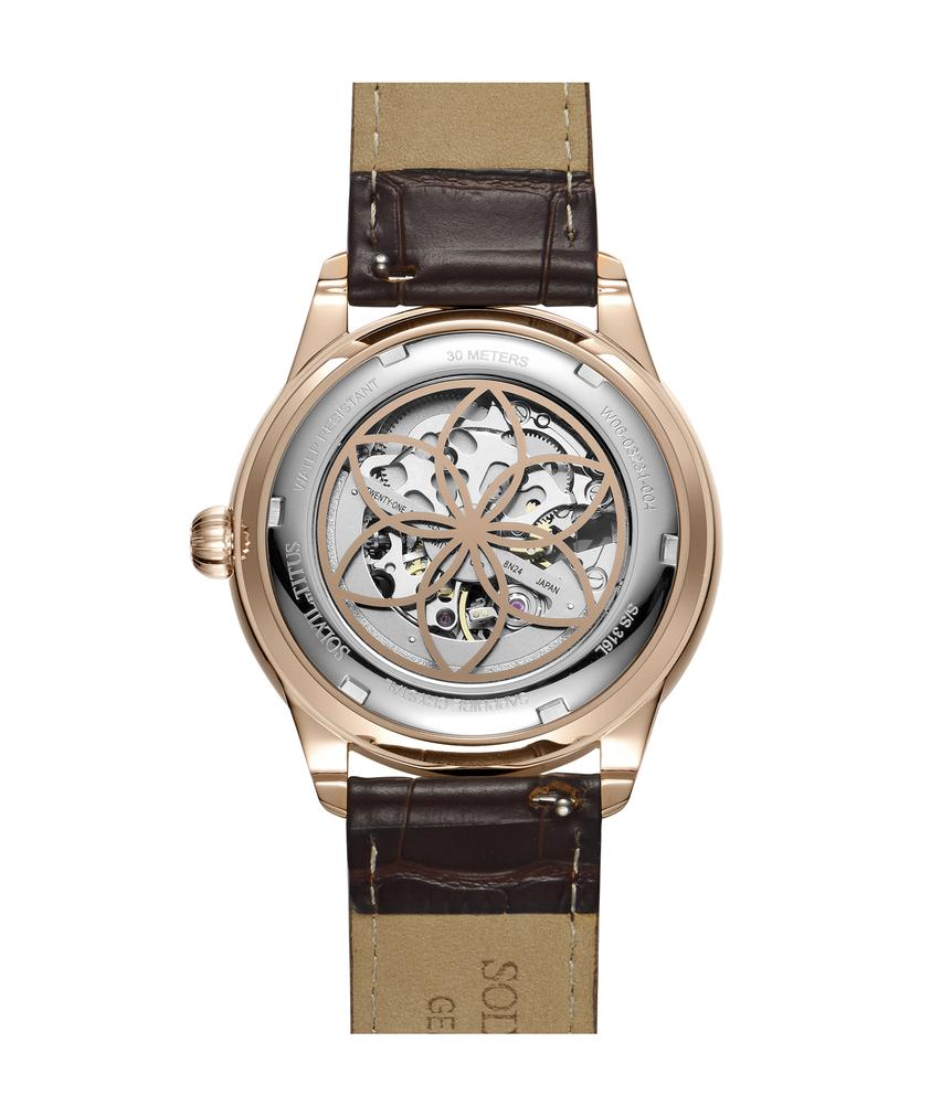 Classic 3 Hands Mechanical Skeleton Stainless Steel Watch (W06-03234-004)
