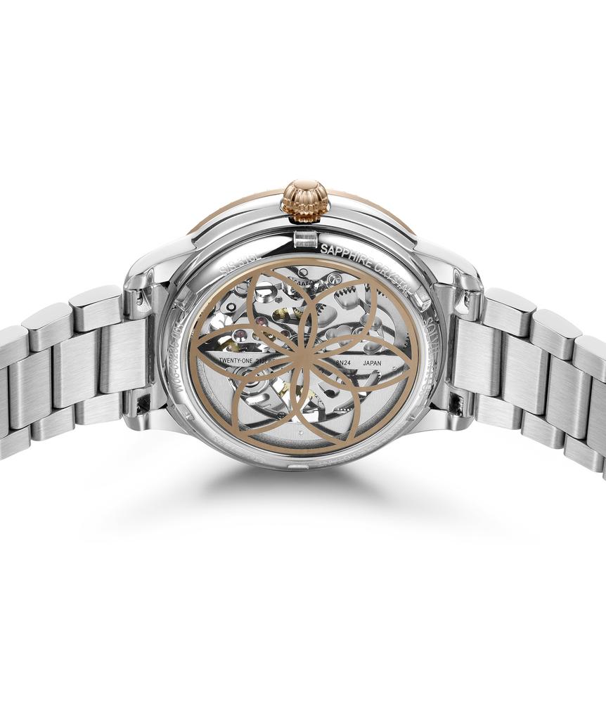 Classic 3 Hands Mechanical Skeleton Stainless Steel Watch (W06-03235-001)