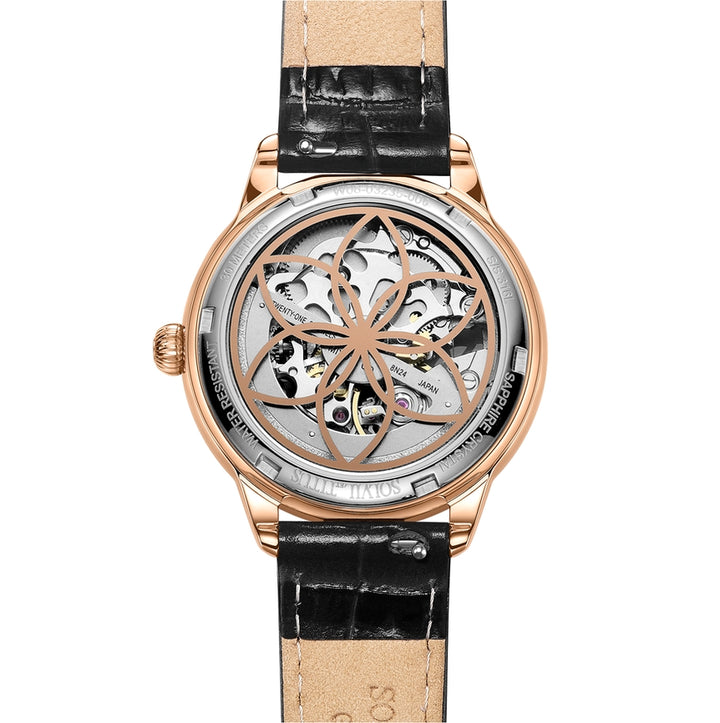 Classic 3 Hands Mechanical Skeleton Stainless Steel Watch (W06-03235-006)