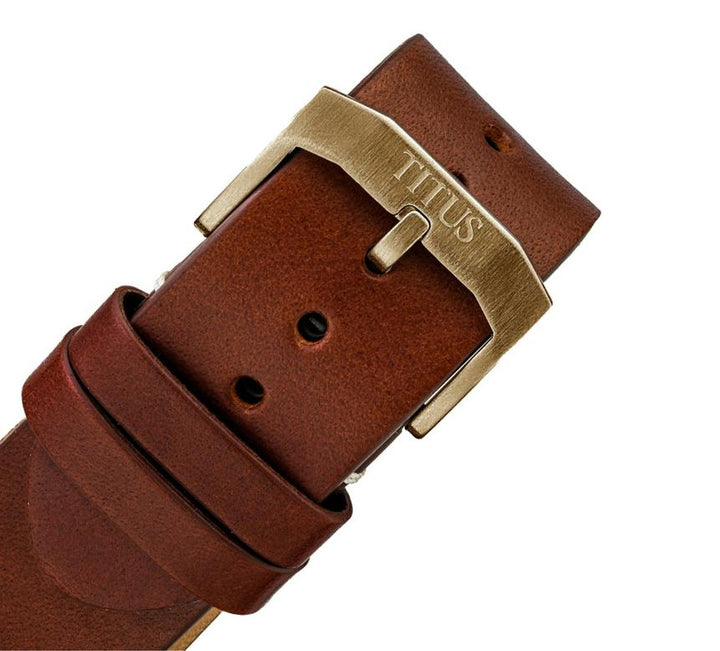 Valor三針日期顯示自動機械皮革腕錶 (W06-03250-015)