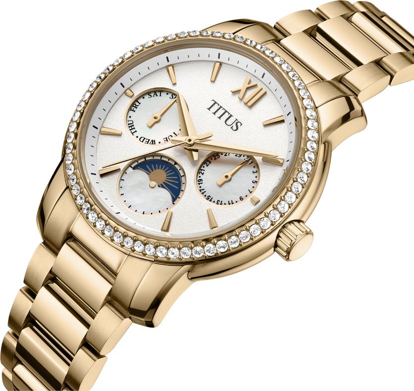 Devot Multi-function Day & Night Quartz Stainless Steel Watch  W06-03262-006