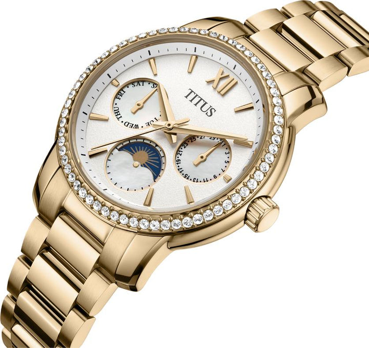 Devot Multi-function Day & Night Quartz Stainless Steel Watch  W06-03262-006