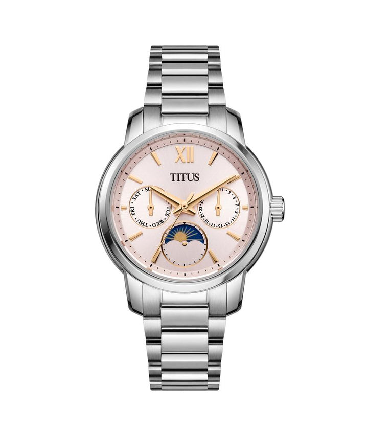 Devot Multi-function Day & Night Quartz Stainless Steel Watch  W06-03262-008