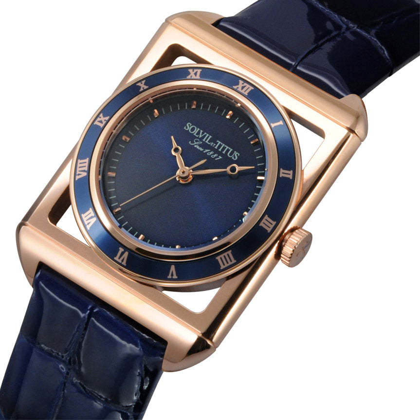 The Letter三針石英皮革腕錶 (W06-03266-003)