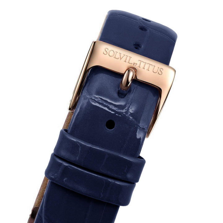 The Letter三針石英皮革腕錶 (W06-03266-003)