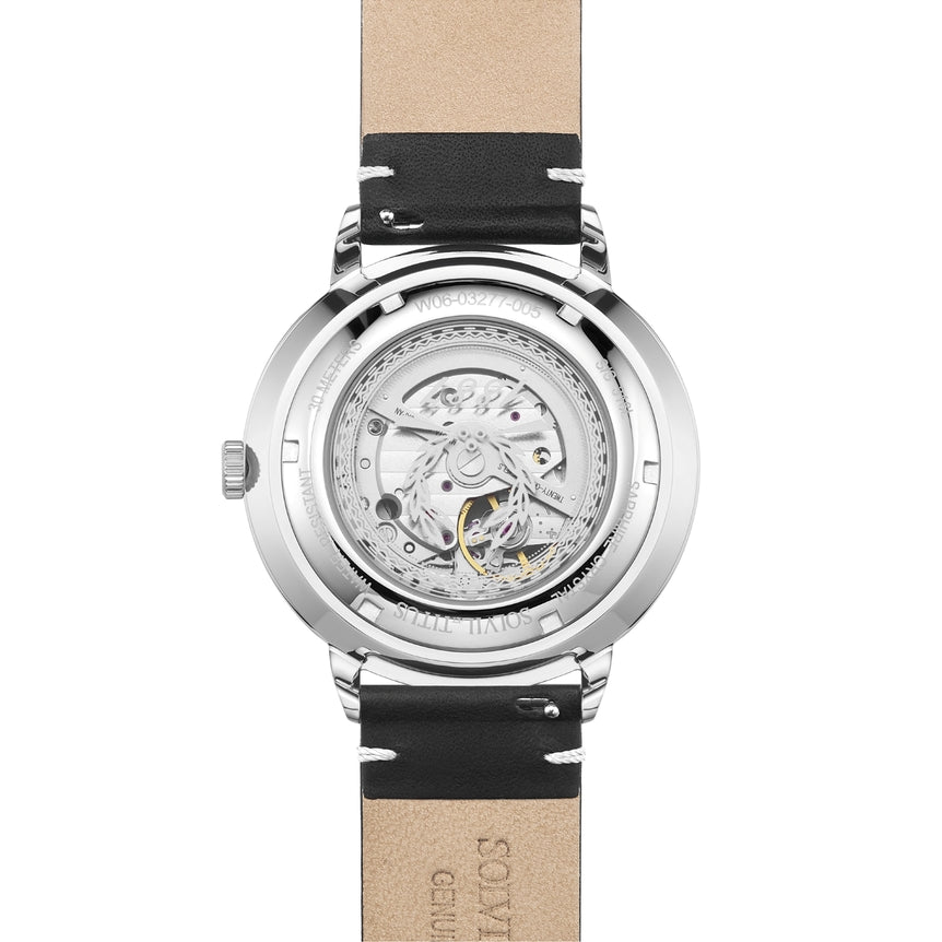 Enlight 3 Hands Mechanical Skeleton Leather Watch (W06-03277-005)