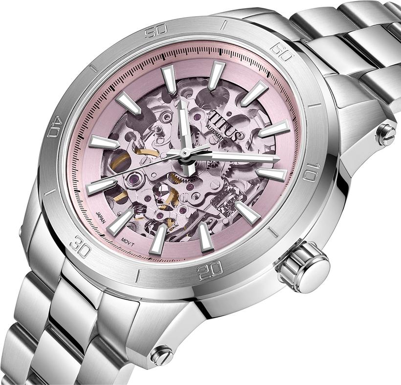 Aspira 3 Hands Mechanical Skeleton Stainless Steel Watch (W06-03281-003)