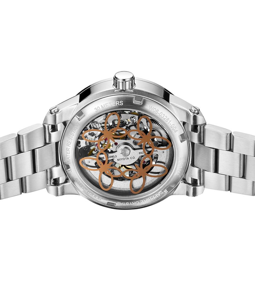 Aspira 3 Hands Mechanical Skeleton Stainless Steel Watch (W06-03281-004)