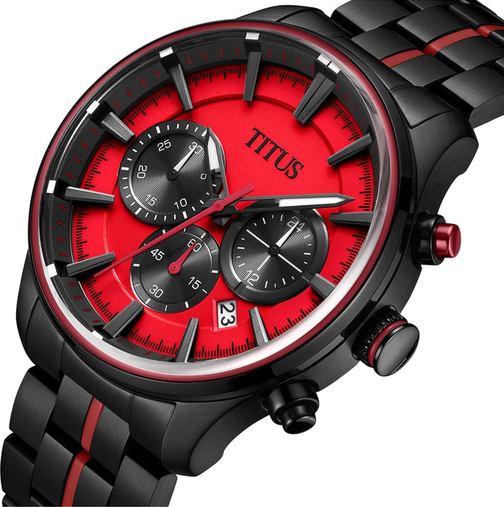 Saber Chronograph Quartz Stainless Steel Watch (W06-03282-005)