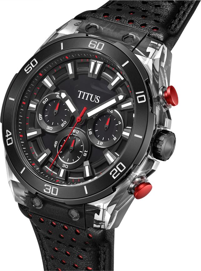 Modernist Chronograph Quartz Leather Watch (W06-03285-001)