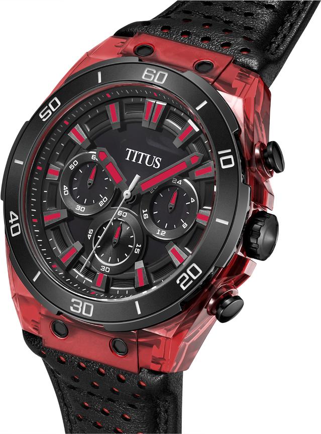 Modernist Chronograph Quartz Leather Watch (W06-03285-004)