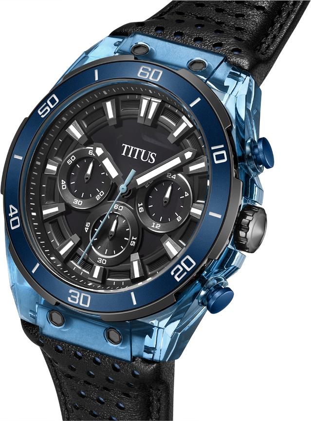 Modernist計時石英皮革腕錶 (W06-03285-005)