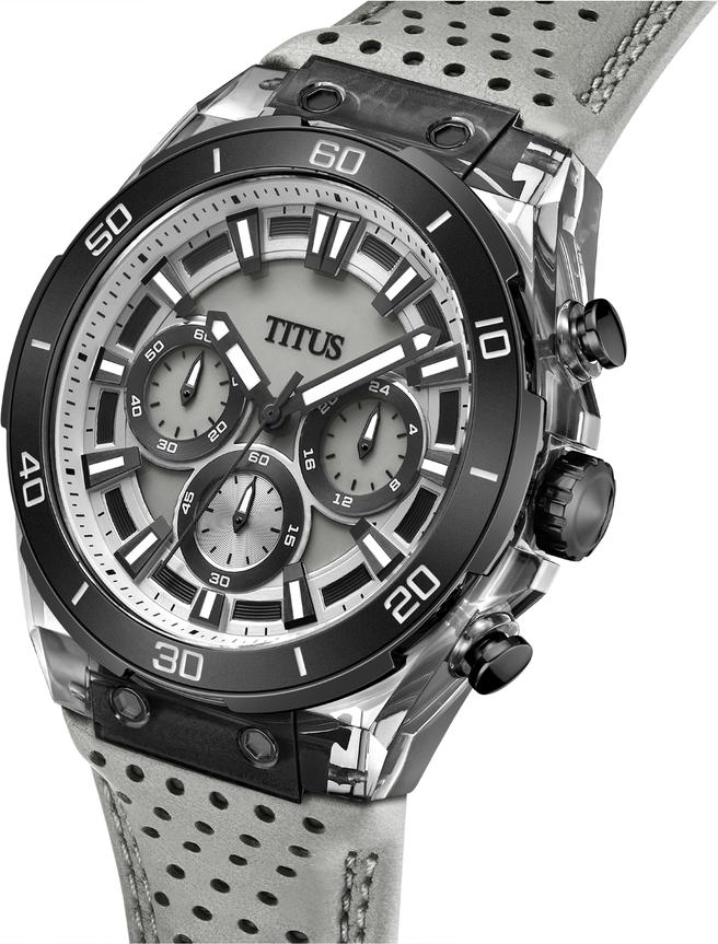 Modernist Chronograph Quartz Leather Watch (W06-03285-007)