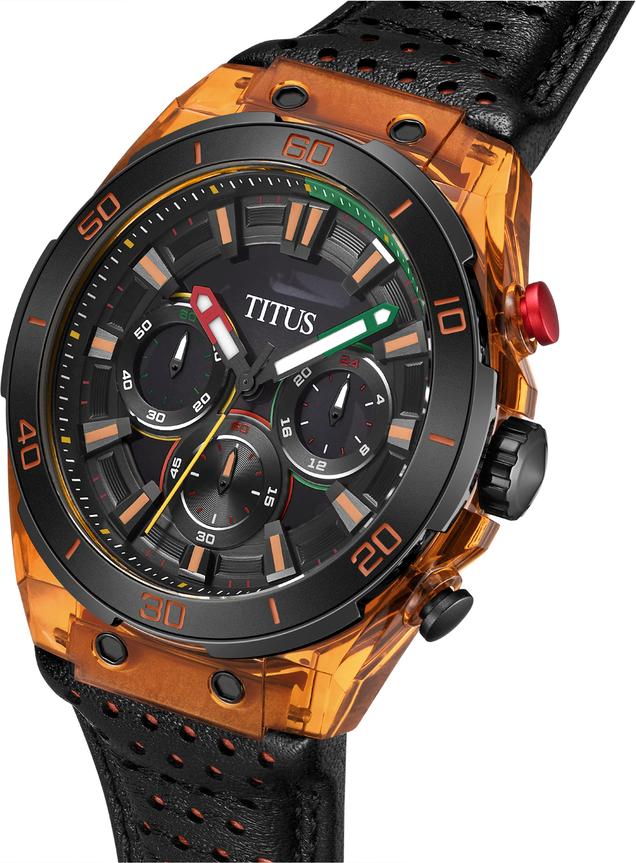 Modernist Chronograph Quartz Leather Watch (W06-03285-011)