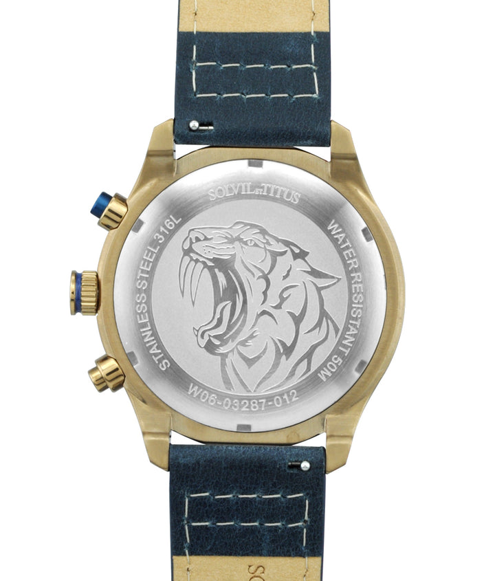 Saber Chronograph Quartz Leather Watch  W06-03287-012