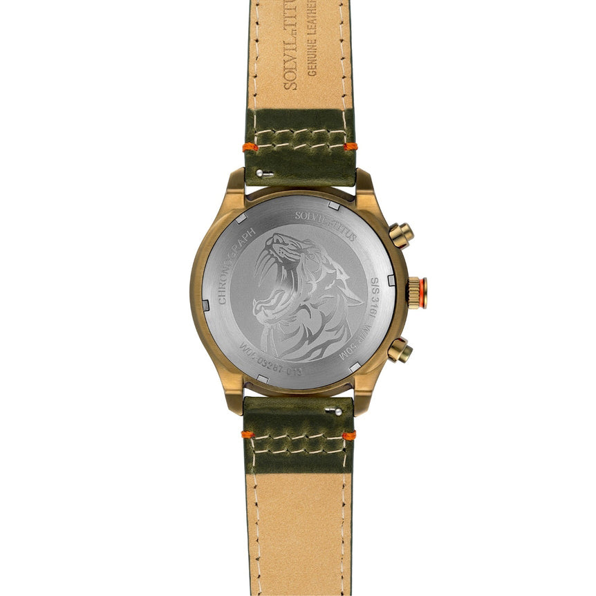 Saber計時石英皮革腕錶 (W06-03287-013)