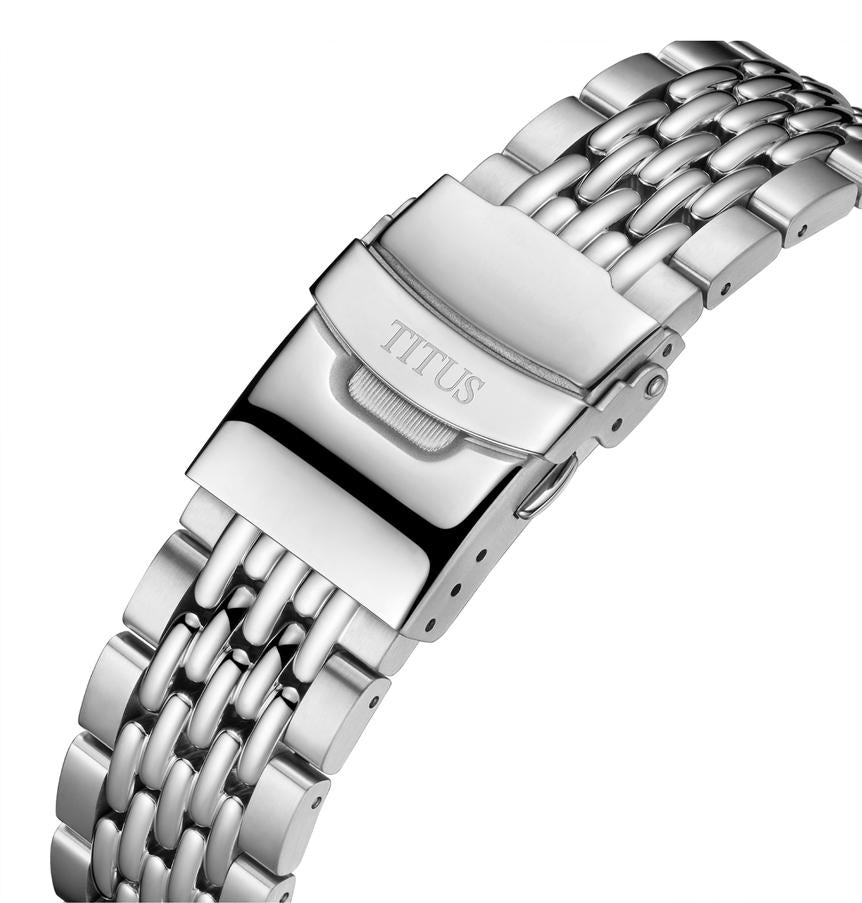 Valor 3 Hands Mechanical Skeleton Stainless Steel Watch (W06-03296-004)