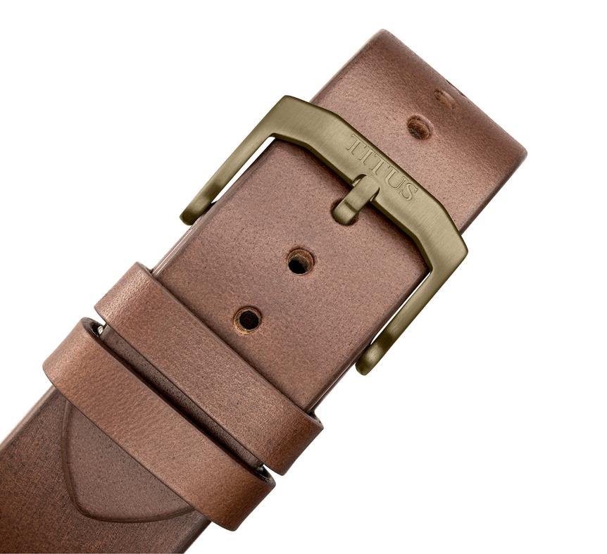 Valor 3 Hands Mechanical Skeleton Leather Watch (W06-03296-007)