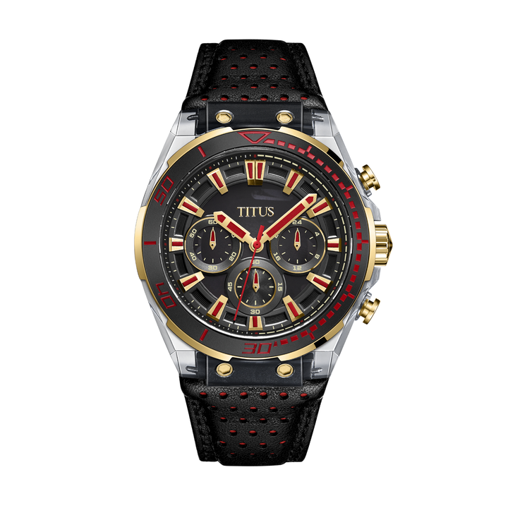 Modernist Chronograph Quartz Leather Watch (W06-03297-002)