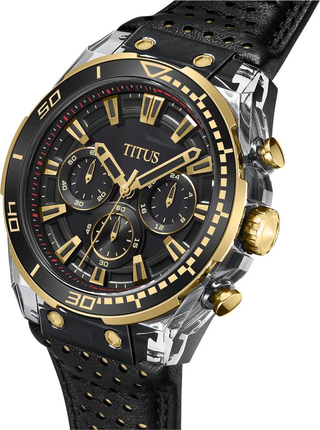 Modernist Chronograph Quartz Leather Watch (W06-03297-001)