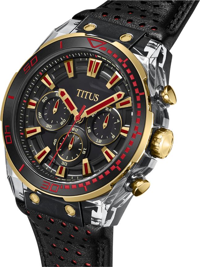 Modernist Chronograph Quartz Leather Watch (W06-03297-002)