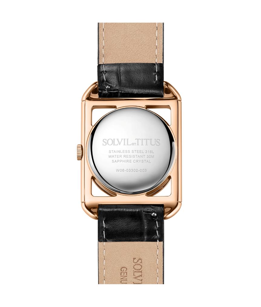 The Letter 3 Hands Quartz Leather Watch (W06-03302-003)