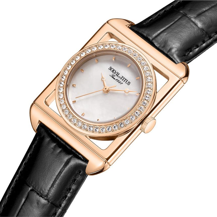 The Letter 3 Hands Quartz Leather Watch (W06-03302-003)