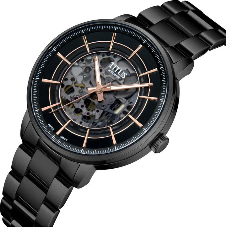 Enlight 3 Hands Mechanical Skeleton Stainless Steel Watch (W06-03305-007)